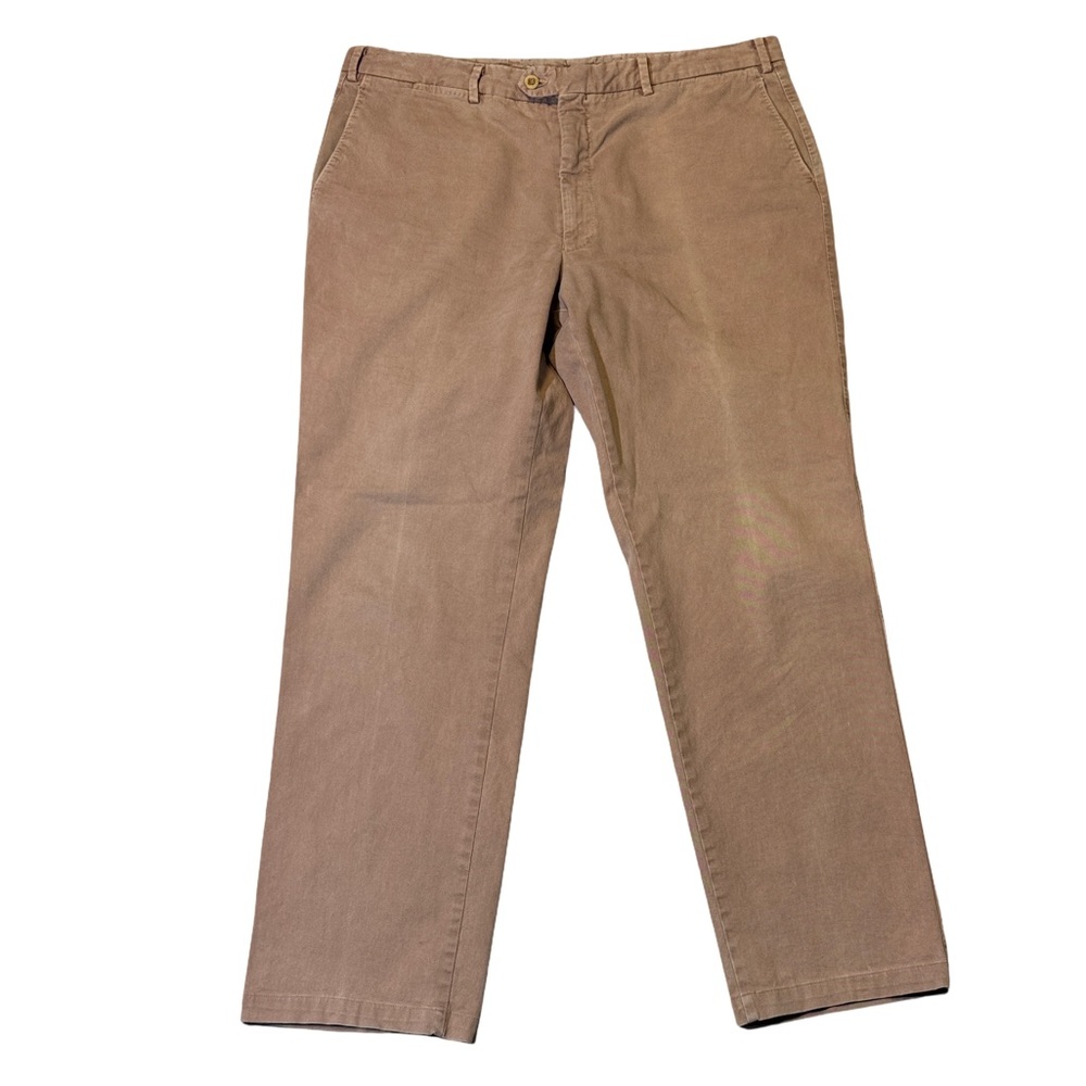 Carroll & Co mens 38x32 pastel pink solid faded cotton blend chino pants EUC